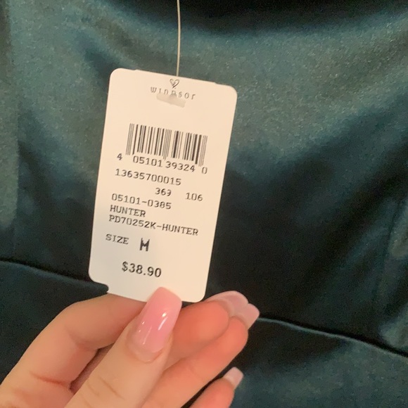 WINDSOR SATIN ASYMMETRICAL MINI DRESS 🤍 - Picture 3 of 3